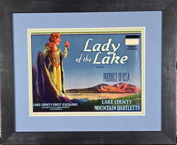 Lady of the Lake Pears Fruit Label