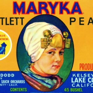 Maryka Bartlett Pears - Unframed Fruit Label