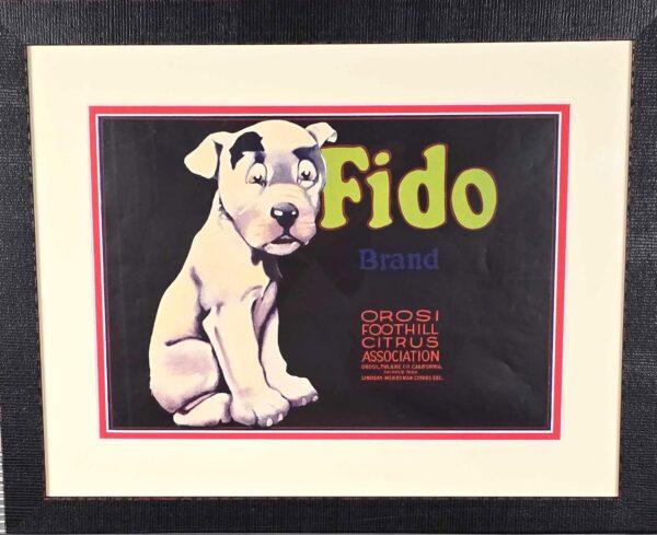 Fido Brand - Framed Fruit Label