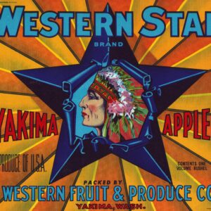 Western Star Yakima Apples Fruit Label