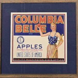 Columbia Belle Brand Apples Fruit Label