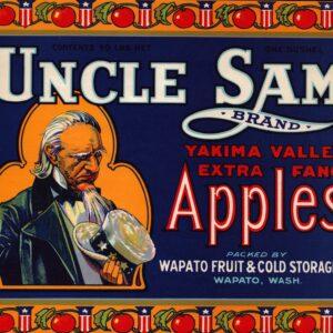 Uncle Sam Brand Apples Fruit Label