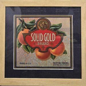 Solid Gold Brand Oranges Fruit Label