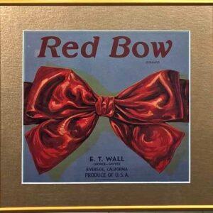 Red Bow Brand - Framed Fruit Label