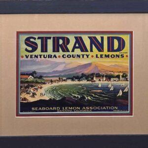 Strand Brand Ventura County Lemons Fruit Label - Framed